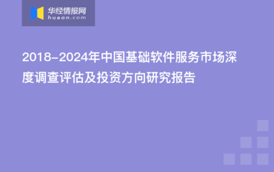 2018-2024年中国基础软件服务市场深度调查评估及投资方向研究报告
